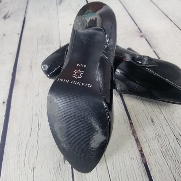 Giani Bini Black Platform Heels Sz 8.5M - Picture 8 of 8